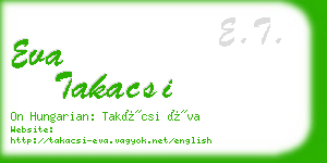 eva takacsi business card